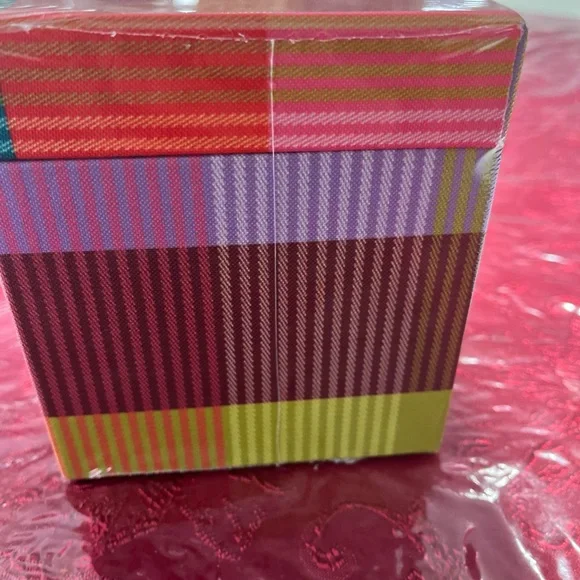 Kate Spade Multicolor Plaid Recipe Box New - Picture 5 of 6